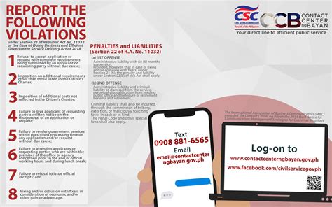 The Contact Center ng Bayan (CCB) of the Civil Service .